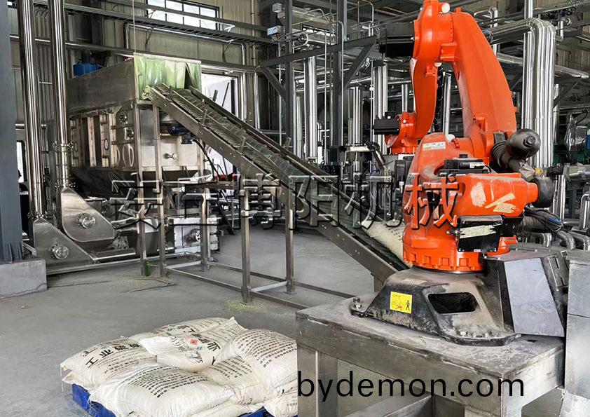 氧化镁自动破包机器人是怎样袋料分离的?